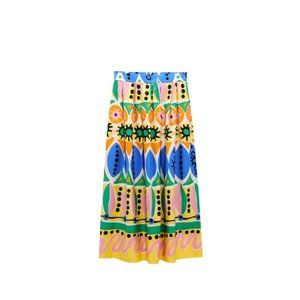 ZARA PRINTED MIDI SKIRT MULTICOLOURED SIZE L | 7685/024